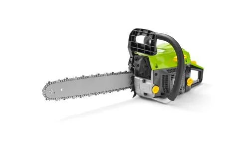 Chainsaw on white background Stock Photos