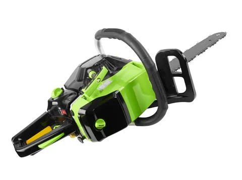 Chainsaw on white Stock Photos
