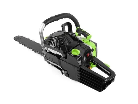 Chainsaw on white Stock Photos