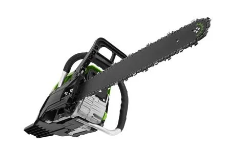 Chainsaw on white Stock Photos