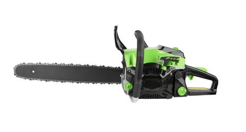 Chainsaw on white Stock Photos