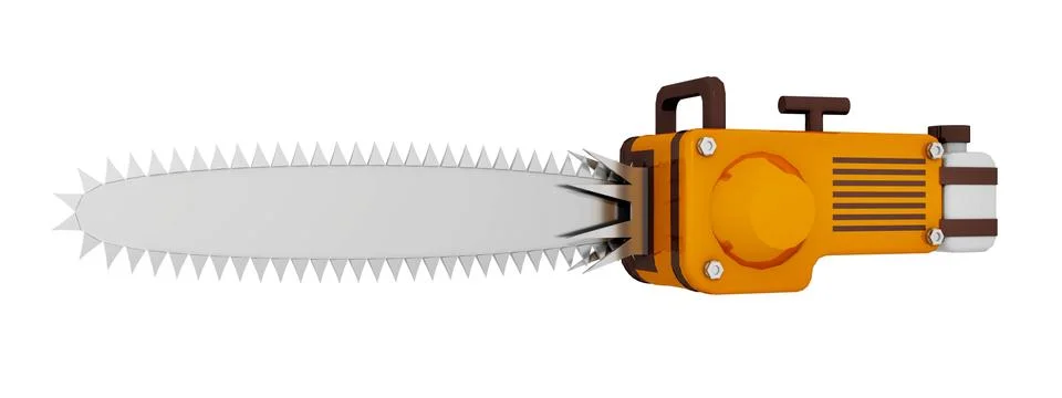 Chainsaws isolated on white background Stock Illustration