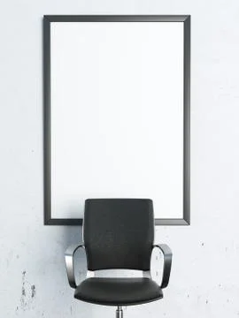 Chair and an empty frame Stock Illustration