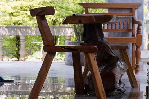 Chair and table Stock Photos