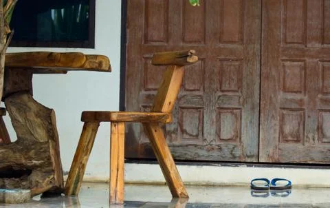 Chair and table Stock Photos