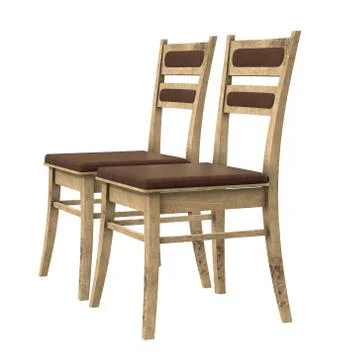 Chair with backrest 3d 스톡 일러스트
