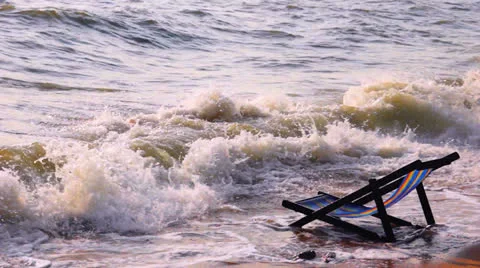 Chair on the Beach 库存影片 22554538