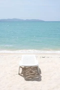 Chair on beach Stock Photos