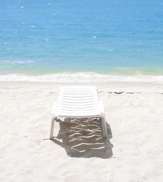 Chair on beach Stock Photos