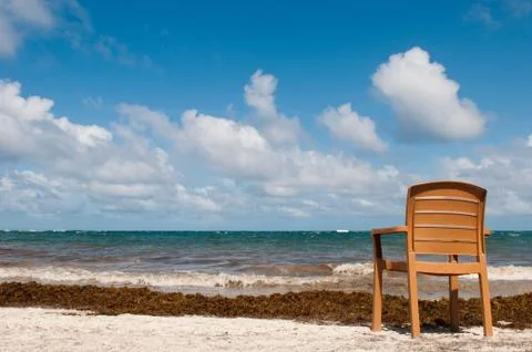 Chair at the beach Stock Photos