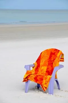 Chair on the Beach Stock Photos