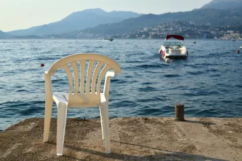 Chair on a beach Stock Photos