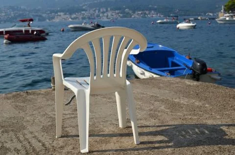 Chair on a beach Stock Photos