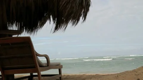 Chair Blows in Wind Stock Footage 10609623