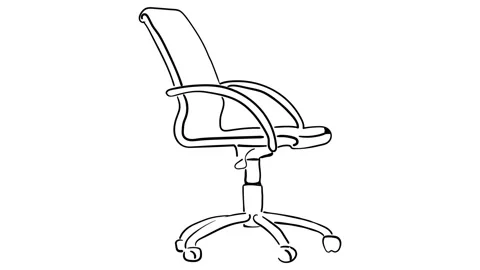 Chair Computer whiteboard animation 4K footage Stock Footage 116571022