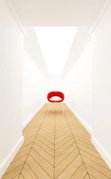 Chair on a corridor Stock Illustration