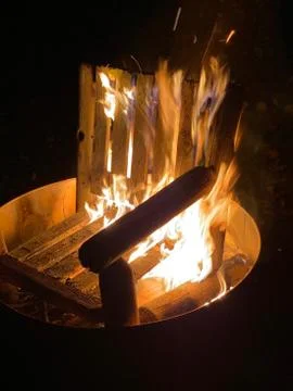 Chair in Flames Stock Photos