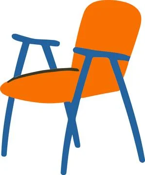 Chair flat style isolate on background 库存插图