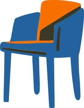 Chair flat style isolate on background 库存插图