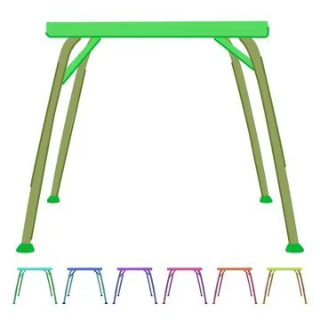 Chair folding table vector cartoon graphic Stock Illustration
