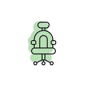 Chair, game with color shadow vector icon in esport set Stock Illustration