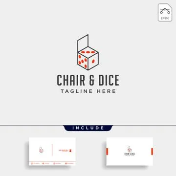 Chair game logo design vector icon illustration icon isolated Stock Illustration