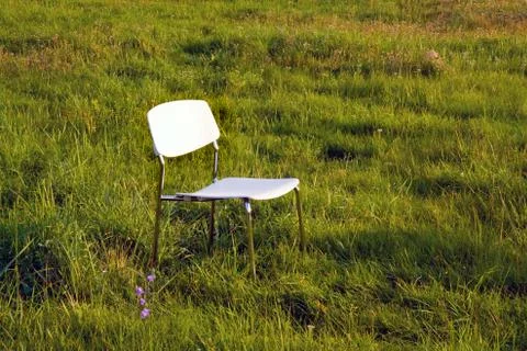 Chair at the grass Stock Photos