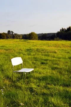 Chair at the grass Stock Photos