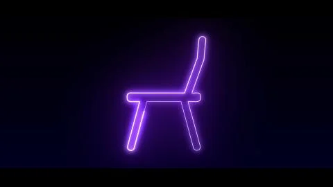 Chair in highlight and glow effect mp4 video 库存插图