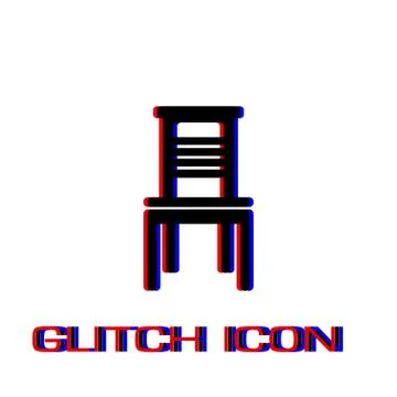 Chair icon flat. Stock Illustration