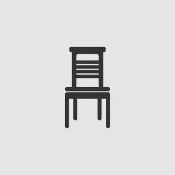 Chair icon flat. Stock Illustration