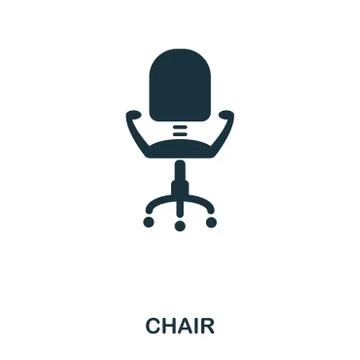 Chair icon. Line style icon design. UI. Illustration of chair icon. Pictogram 库存插图
