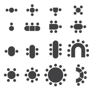 Chair icon set Stock Illustration
