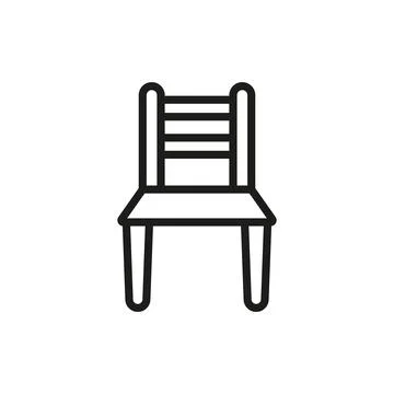 Chair icon vector basic design simple and modern Stock Illustration