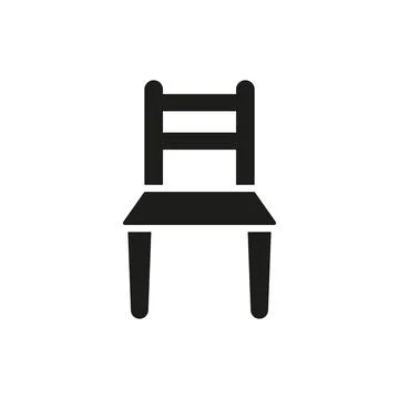 Chair icon vector basic design simple and modern Illustrazione stock