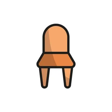 Chair icon vector basic design simple and modern Stock Illustration