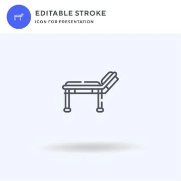 Chair icon vector, filled flat sign, solid pictogram isolated on white, logo Illustrazione stock