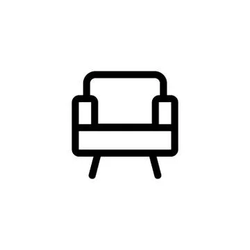 Chair icon vector. Isolated contour symbol illustration Stockillustratie