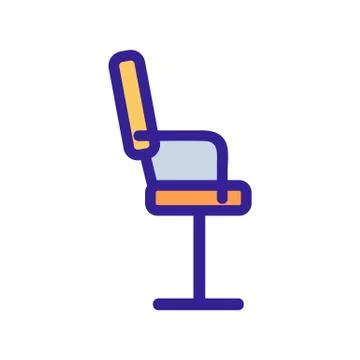 Chair icon vector. Isolated contour symbol illustration Stockillustratie