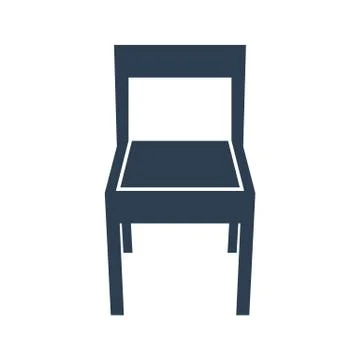 Chair icon on white background. Stock Illustration