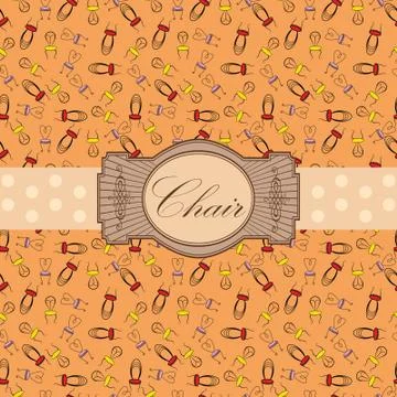 Chair label Stock Illustration