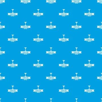 Chair office pattern vector seamless blue Stock Illustration