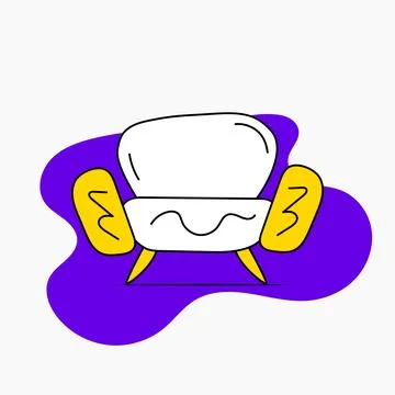 Chair or sofa vector icons. Home interior. A place to relax at home. Sofa in  Stock Illustration