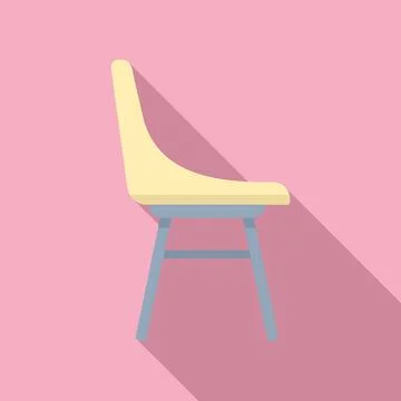Chair outdoor icon flat vector. Space garden patio Illustrazione stock
