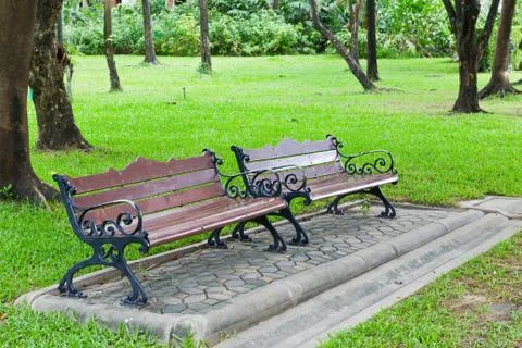Chair in the park Stock Photos