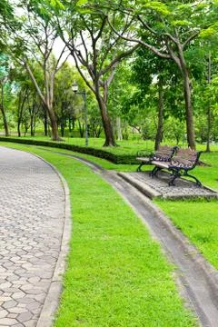 Chair in the park Stock Photos