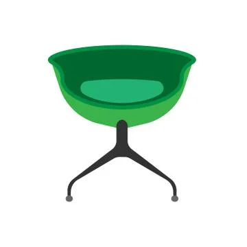 Chair restaurant front view vector icon illustration. Design furniture flat b Stock Illustration