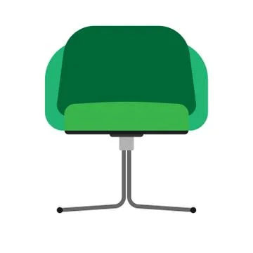 Chair restaurant front view vector icon illustration. Design furniture flat b Stock Illustration