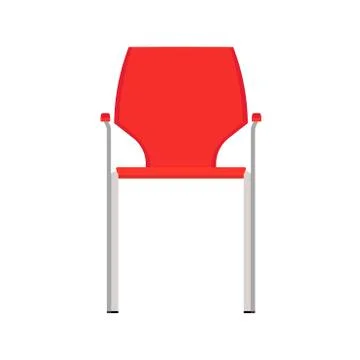 Chair restaurant front view vector icon illustration. Design furniture flat b Stock Illustration