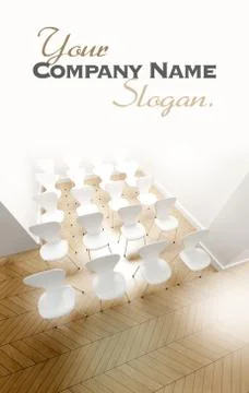 Chair rows customizable Stock Illustration